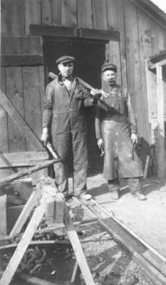 Workers at the brick yards