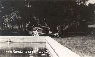 Swimming pool at Hawthorne Lodge, Milton, Ontario