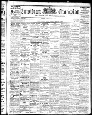 Canadian Champion (Milton, ON), 25 Feb 1864