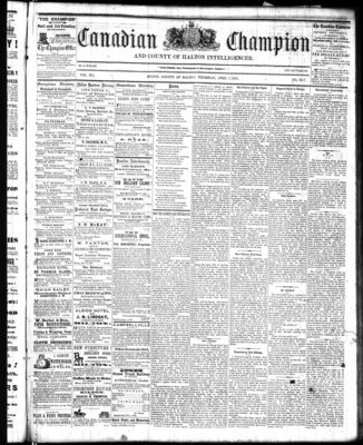 Canadian Champion (Milton, ON), 7 Apr 1864