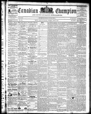 Canadian Champion (Milton, ON), 28 Apr 1864