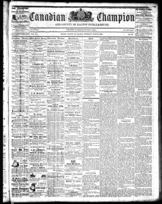 Canadian Champion (Milton, ON), 16 Jun 1864
