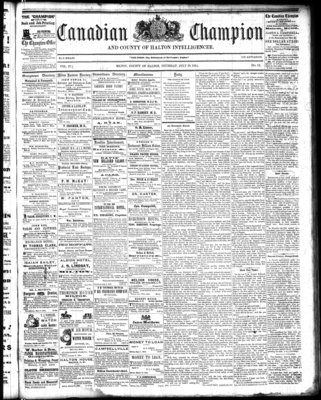 Canadian Champion (Milton, ON), 28 Jul 1864