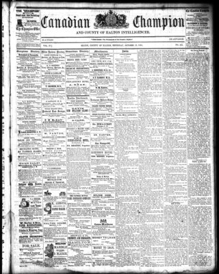 Canadian Champion (Milton, ON), 13 Oct 1864