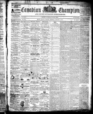 Canadian Champion (Milton, ON), 12 Jan 1865