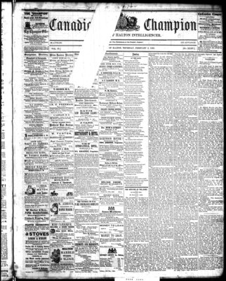 Canadian Champion (Milton, ON), 2 Feb 1865