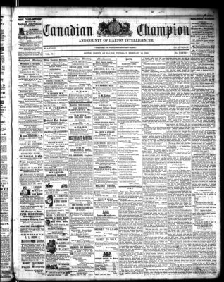 Canadian Champion (Milton, ON), 16 Feb 1865