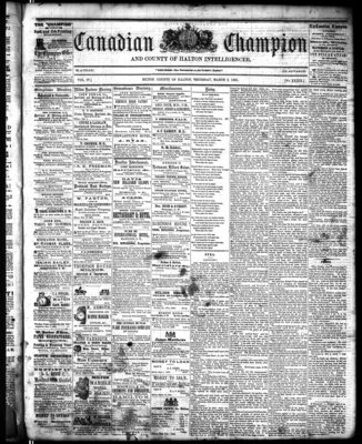 Canadian Champion (Milton, ON), 2 Mar 1865