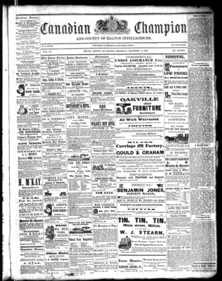 Canadian Champion (Milton, ON), 14 Dec 1865