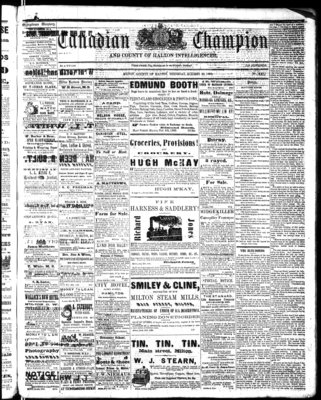 Canadian Champion (Milton, ON), 25 Oct 1866