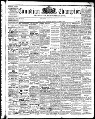 Canadian Champion (Milton, ON), 1 Nov 1866