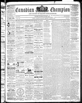 Canadian Champion (Milton, ON), 22 Aug 1867