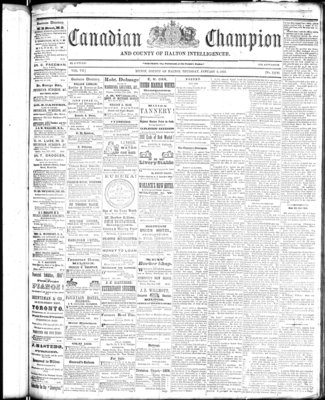 Canadian Champion (Milton, ON), 9 Jan 1868