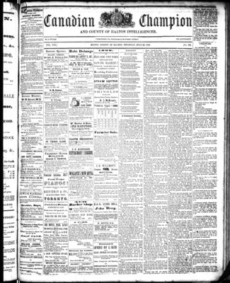 Canadian Champion (Milton, ON), 23 Jul 1868