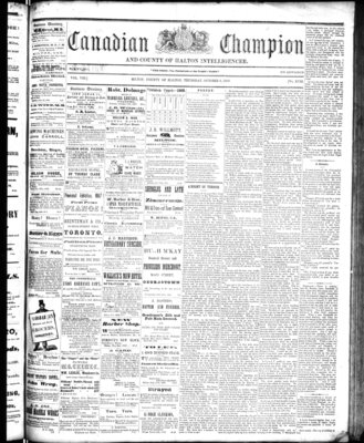 Canadian Champion (Milton, ON), 8 Oct 1868