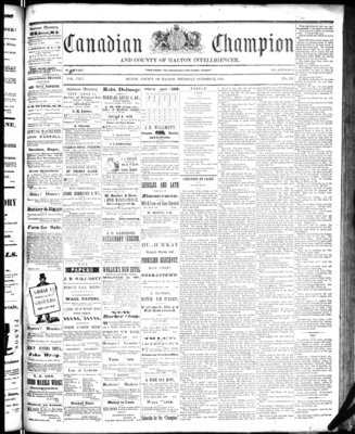 Canadian Champion (Milton, ON), 22 Oct 1868