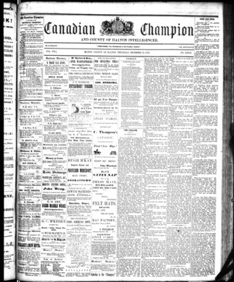 Canadian Champion (Milton, ON), 10 Dec 1868