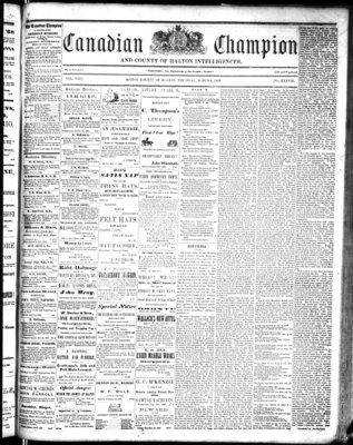 Canadian Champion (Milton, ON), 4 Mar 1869