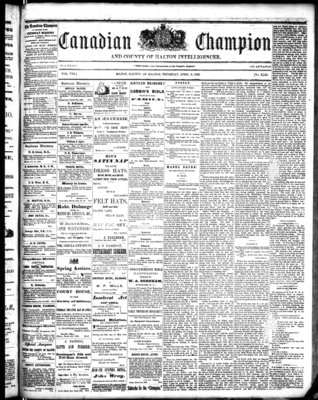 Canadian Champion (Milton, ON), 8 Apr 1869