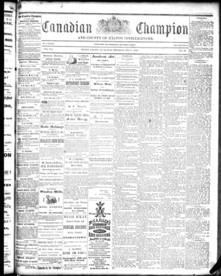 Canadian Champion (Milton, ON), 1 Jul 1869