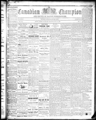 Canadian Champion (Milton, ON), 15 Jul 1869