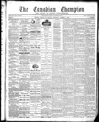 Canadian Champion (Milton, ON), 7 Oct 1869