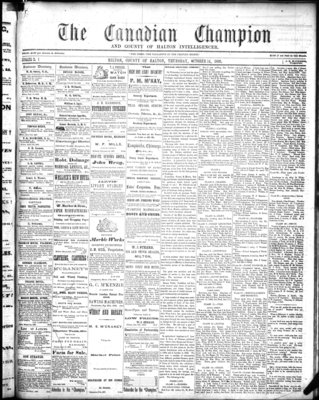 Canadian Champion (Milton, ON), 14 Oct 1869