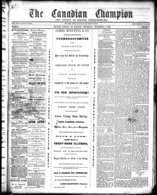 Canadian Champion (Milton, ON), 4 Nov 1869