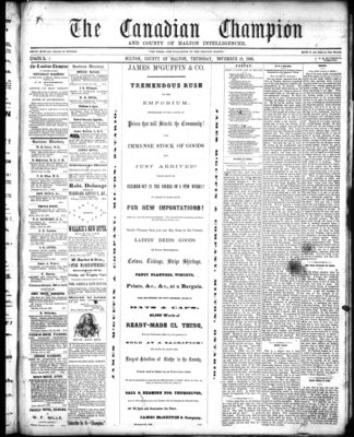 Canadian Champion (Milton, ON), 18 Nov 1869