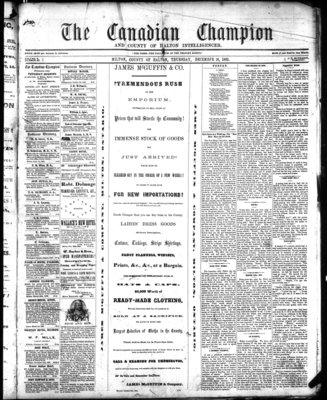 Canadian Champion (Milton, ON), 16 Dec 1869