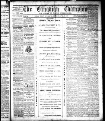 Canadian Champion (Milton, ON), 7 Apr 1870