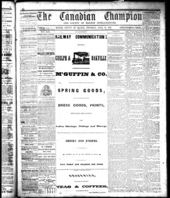 Canadian Champion (Milton, ON), 28 Apr 1870