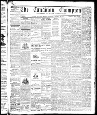 Canadian Champion (Milton, ON), 20 Oct 1870