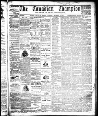 Canadian Champion (Milton, ON), 17 Nov 1870