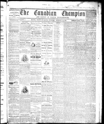 Canadian Champion (Milton, ON), 22 Dec 1870