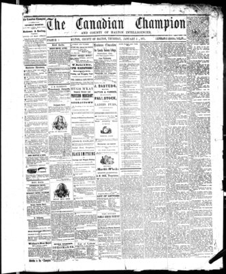 Canadian Champion (Milton, ON), 5 Jan 1871