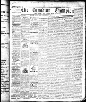 Canadian Champion (Milton, ON), 9 Feb 1871