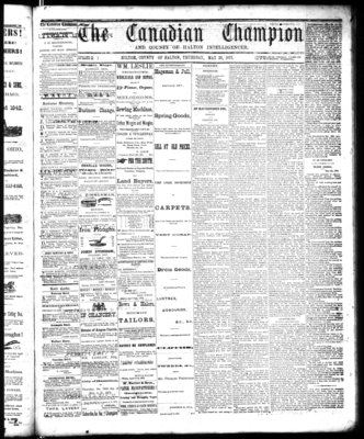 Canadian Champion (Milton, ON), 30 May 1872