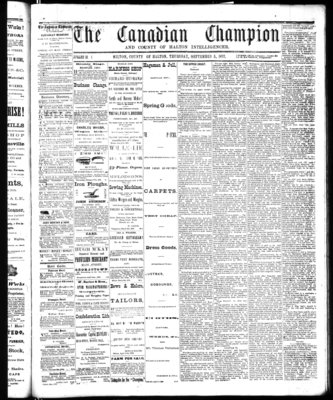 Canadian Champion (Milton, ON), 5 Sep 1872