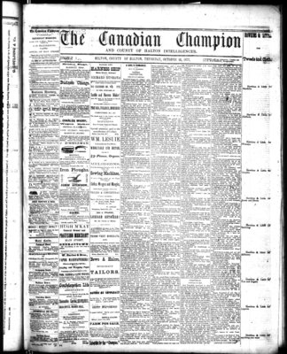 Canadian Champion (Milton, ON), 10 Oct 1872