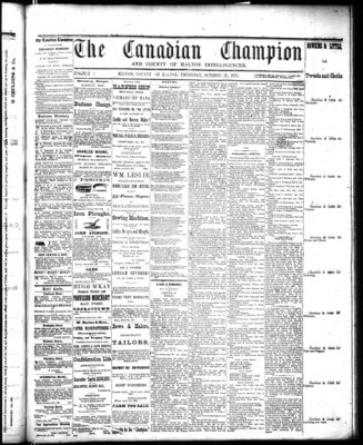 Canadian Champion (Milton, ON), 17 Oct 1872