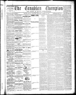 Canadian Champion (Milton, ON), 31 Oct 1872