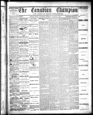 Canadian Champion (Milton, ON), 9 Jan 1873