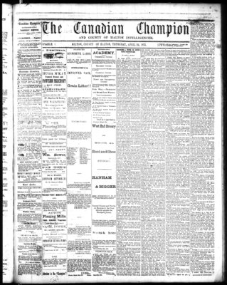 Canadian Champion (Milton, ON), 24 Apr 1873