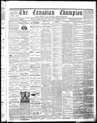 Canadian Champion (Milton, ON), 11 Dec 1873