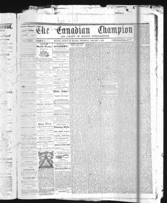 Canadian Champion (Milton, ON), 1 Jan 1874