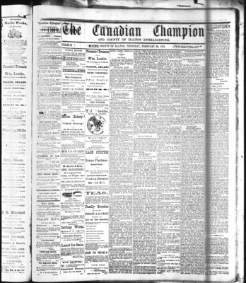 Canadian Champion (Milton, ON), 26 Feb 1874