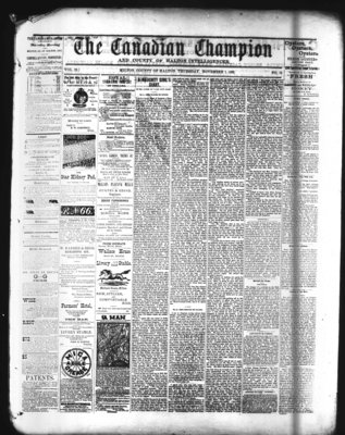 Canadian Champion (Milton, ON), 1 Nov 1883