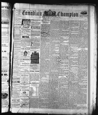 Canadian Champion (Milton, ON), 15 Oct 1885