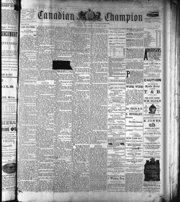 Canadian Champion (Milton, ON), 29 Oct 1885